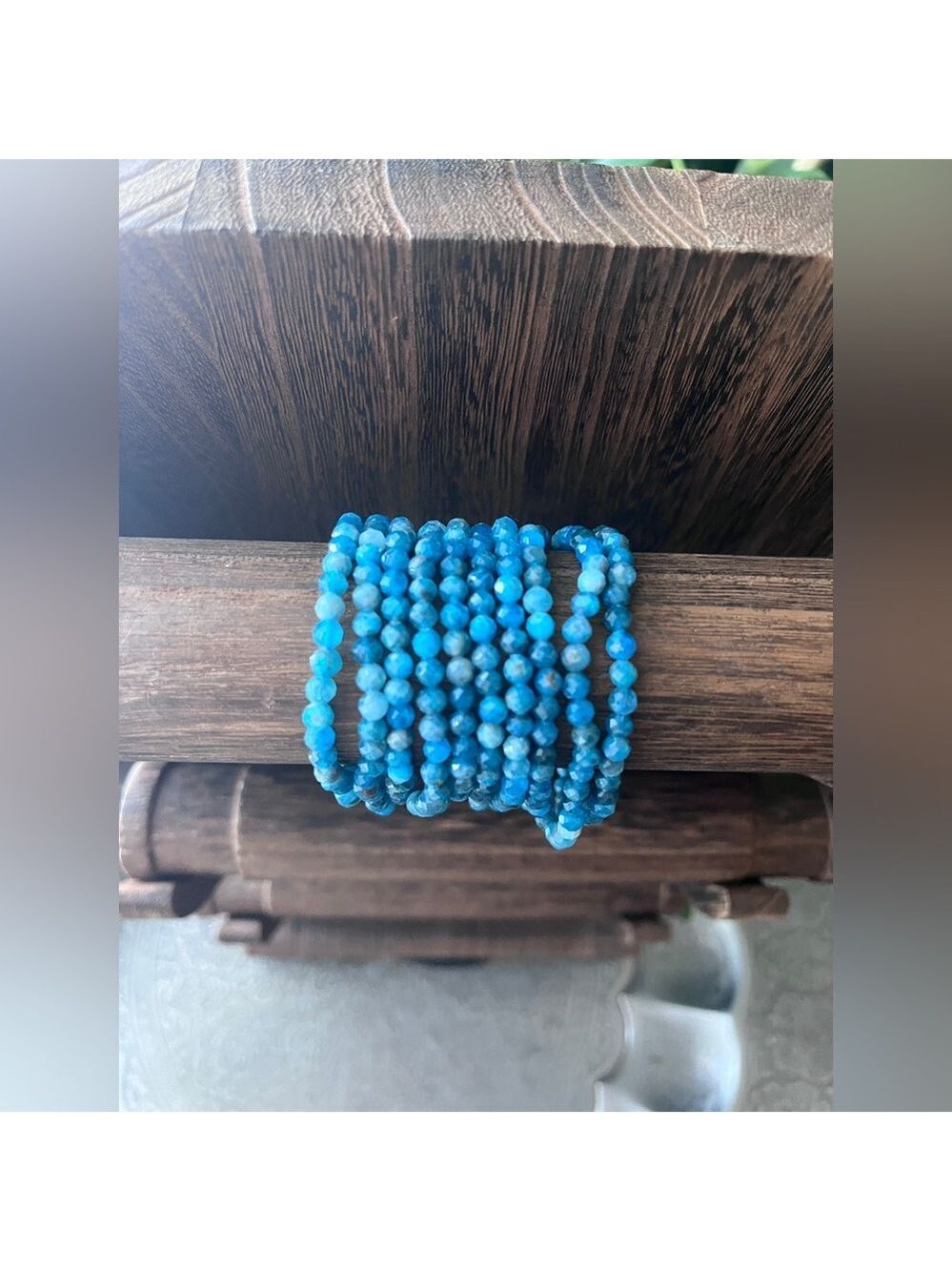 Apatite faceted bracelet